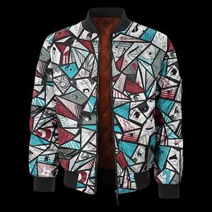 Veste d'université d'hiver personnalisable OEM en laine Conception graphique 3D Bomber en satin Style sportif Hip Hop Saveur Sublimation à capuche - Product Image 5