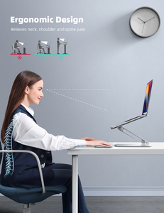 Lamicall mạnh mẽ có thể điều chỉnh máy tính xách tay đứng máy tính xách tay Riser Ergonomic máy tính máy tính xách tay đứng chủ cho 10-17 inch máy tính xách tay - Product Image 4