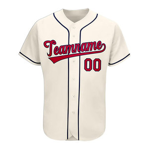 Maillot de baseball et de softball personnalisé de haute qualité respirant col en V 100% chemise de sublimation décontractée en polyester - Product Image 3