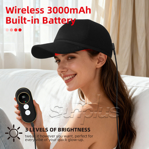 Casque de luminothérapie capillaire SunPlus portable 650 nm 680 nm 660 nm 850 nm LED rouge pulsé infrarouge de qualité médicale - Product Image 4