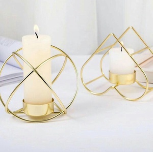 Floor Stand Modern Gold Metal Candle Lantern <b>Tall</b> Geometric Lanterns Indoor Outdoor Home Garden Wedding Christmas Decor Handmade - Product Image 3