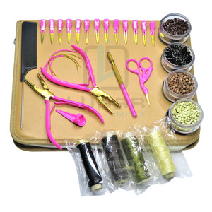 Kit de herramientas de extensión de cabello de acero inoxidable, accesorios operativos múltiples para el cabello en Color rosa y dorado - Product Image 3