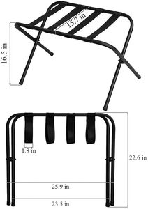 Compact Folding <b>Metal</b> <b>Suitcase</b> with Removable Nylon Strap Hamper Laundry Rack and Storage Tissue Boxes for Home or Office Use - Product Image 6
