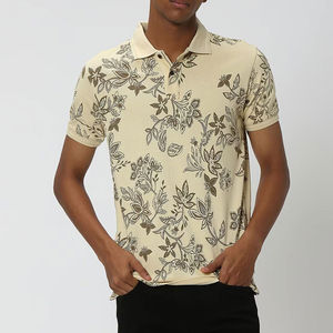 Polo sublimado de manga corta ajustado de color sólido hecho a medida para hombre, novedad de venta al por mayor - Product Image 1
