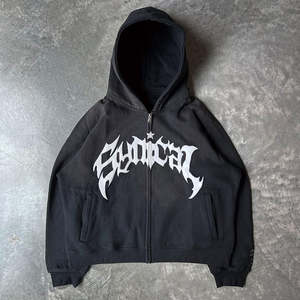 Sudadera con Capucha de Invierno de Felpa Gruesa de Moda, con Estampado Personalizado, Cierre de Cremallera, Ecológica - Product Image 4