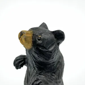 Escultura de Oso Tallada a Mano YEEYAYA, Decoración Artística para el Hogar, Estatua y Figuras de Animales Salvajes del Zoológico para Decoración de Habitaciones - Product Image 2