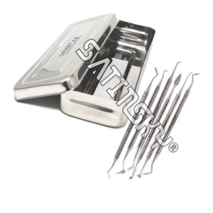 Juego de 6 Espátulas de Resina Compuesta Dental para Rellenos, Instrumentos Médicos Quirúrgicos Manuales para Reparación y Restauración - Product Image 1