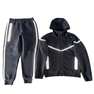 Conjunto deportivo cortavientos para hombre, chaqueta ligera y pantalones para gimnasio, correr, trotar, fitness al aire libre - Product Image 3