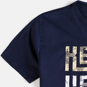 Camisetas con estampado personalizado para hombre, 100% algodón transpirable de alta calidad, patrón de letras gráficas de peso pesado, tela de estambre de marca personalizada - Product Image 5