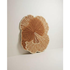 Alfombra Moderna Abstracta de Lana, Hecha a Mano, Redonda, en Diseño Beige Marrón para Sala de Estar, Decoración del Hogar, Regalo de Año Nuevo - Product Image 2