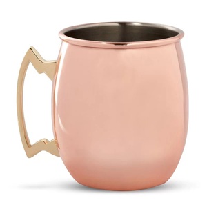 Tasses en cuivre colorées avec poignée pour l'eau et les boissons Occasions de mariage Prix réduit du fournisseur indien - Product Image 4
