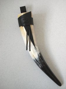 Meilleure qualité naturelle véritable corne faite à la main Viking corne à boire tasses en céramique exportées d'Inde - Product Image 6