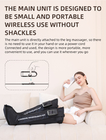 Masseur de jambes à compression d'air ESINO ES-M66 Cinq airbags à 360° 3 modes intelligents Autonomie de la batterie de 130 minutes Design portable Écran HD