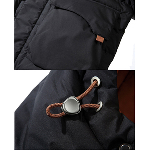 เสื้อแจ็คเก็ตพัฟเฟอร์กันน้ำแบบกลับด้านได้สำหรับผู้ชาย คุณภาพสูง สำหรับฤดูหนาว ผลิตจากผ้าแคนวาส รับบริการ OEM ปรับแต่งได้ - Product Image 5