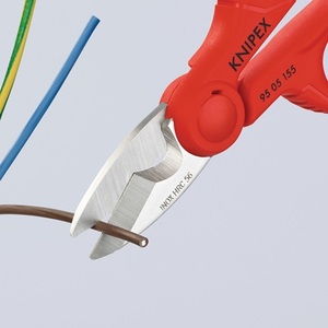 Tijeras KNIPEX de 2 componentes para electricistas/artesanos, tijeras de 155 mm de longitud para uso profesional - Product Image 5