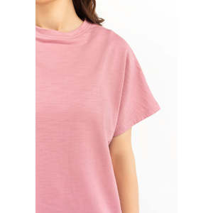 Relax Fit WM-KTP-SS26-10 Top de tela tejida con elemento de moda sencillo - Product Image 2