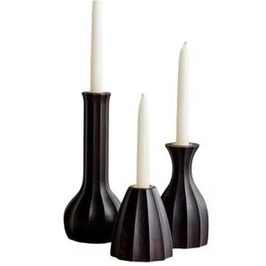 Bougeoir de table en bois élégant avec revêtement Meena Design Bougies coniques en bois Lanternes pour l'anniversaire de la Saint-Valentin - Product Image 6