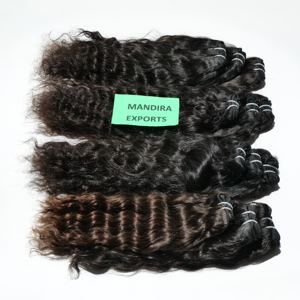 ผมมนุษย์ผมลอนธรรมชาติสองชั้นเครื่องทำสีบริสุทธิ์จากเรมี่100% อินเดีย - Product Image 5