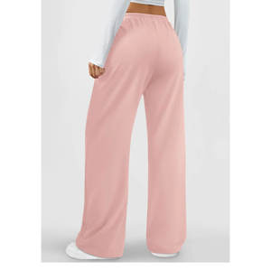 Pantalones Deportivos Holgados de Estilo Urbano, 100% Algodón, Cintura Media, Transpirables, de Color Sólido, para Mujer, para Trotar al Aire Libre - Product Image 3