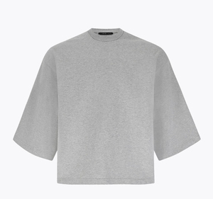 New Design Long Sleeve Blank Streetwear Cropped Tshirt Regular Fit Men's Clothing Cotton Custom Crop T Shirts - Product Image 3