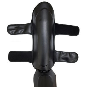 Protège-tibias en cuir respirant imperméable de haute qualité pour football MMA Muay Thai Kick Boxing Protection professionnelle cou-de-pied cheville - Product Image 5