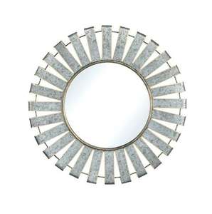 Miroir mural en fer forgé, nouvelle arrivée, tendance, laiton et fer avec placage or, forme artisanale pour salon, couloir - Product Image 1