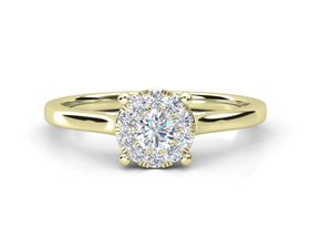Anillo de Compromiso de Halo de Diamante Crecido en Laboratorio Redondo de Oro Sólido, Joyería Fina Clásica Personalizada para Fiesta de Boda, Aspecto de Solitario Atemporal - Product Image 5
