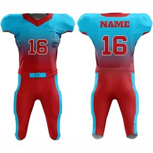 Maillot de football américain personnalisé par sublimation, manches courtes, 100 % polyester, respirant et anti-humidité, unisexe adulte - Product Image 1