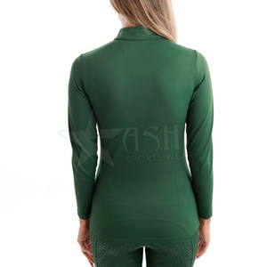 Ropa ecuestre de manga larga para mujer de alta calidad Camisas populares de capa base de equitación - Product Image 2