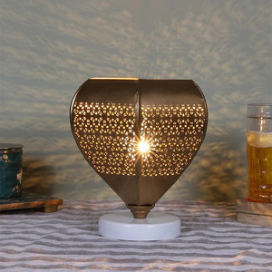 Modern Metal <b>Table</b> <b>Lamp</b> & Tea Light Holder Sleek and Functional Unique Metal <b>Table</b> <b>Lamp</b> and Tea Light Holder - Product Image 1