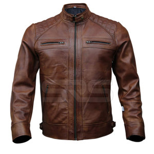 La chaqueta de moto de Cuero 100% más vendida para hombre, chaqueta de invierno transpirable con diseño personalizado - Product Image 1
