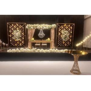 Boda occidental Recepción Escenario nocturno Paredes de velas Estilo único Pared de velas para decoración de salón Evento Fiesta Escenario Pared de velas de metal - Product Image 1