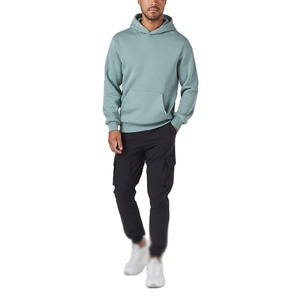 Pulls à capuche en polaire pour hommes, qualité supérieure, avec poches, mélange polyester/coton, finition délavée, broderie et impression personnalisées, vente en gros - Product Image 4