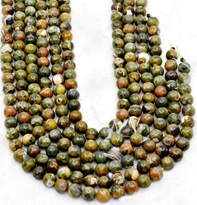 Bulk Loose Round Beads Strands of Ocean Jasper Healing Gemstone 8MM Round <b>Stone</b> Beads - Product Image 5