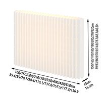 Séparateur de pièce en papier avec lumière LED Écrans de confidentialité pliants Mur de séparation de bureau créatif rétractable pour bureau à domicile