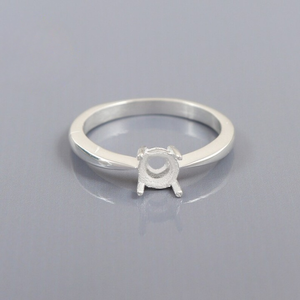 Nouveau composant de fabrication de bijoux en argent sterling 925 fait main, serti de 5 mm pour anneaux et bijoux en lait maternel avec zircone cubique, modèle 2026 - Product Image 1
