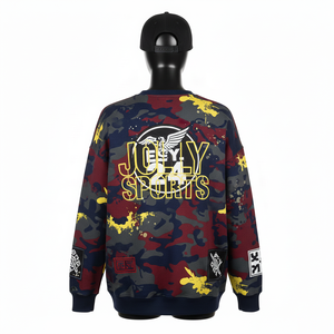 เสื้อสเวตเชิ้ตผู้หญิงแบบพรีเมียม ผ้าโพลีเอสเตอร์ฟลีซเนื้อเรียบ 280 GSM พิมพ์ลายพรางทั่วตัว พร้อมโลโก้สั่งทำพิเศษ เสื้อสเวตเชิ้ตผู้หญิงแบบซับลิเมชั่น - Product Image 6