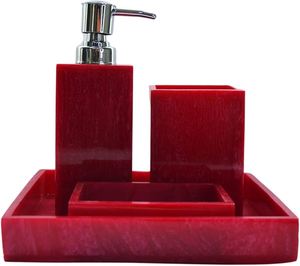 Ensembles de salle de bain en résine acrylique élégants et stylés, fabriqués à la main avec durabilité, décoration unique pour votre maison, décoration de salle de bain vibrante - Product Image 3