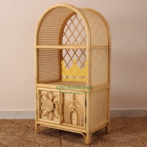 Armario ecológico de ratán natural con arco de margaritas para niños, diseño impresionante hecho a mano de Vietnam - Product Image 2