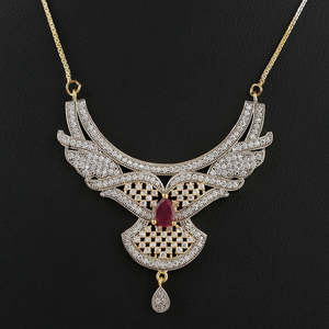 American Diamond <b>Locket</b> Set - Multi - Product Image 3