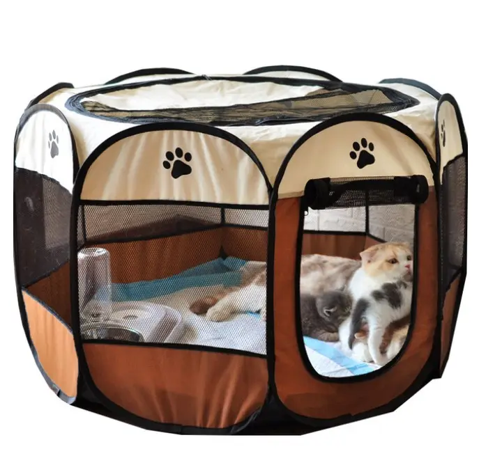 wholesale Indoor and Outdoor Pet puppy Cat play Tent Foldable Pet Delivery Room Enclosure Cage Exercise playpen for dogs puppy