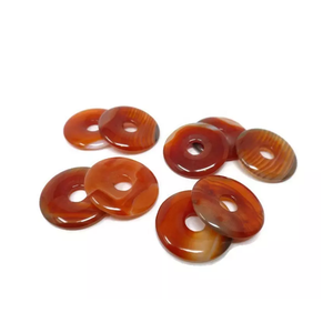 Agate rouge naturelle Cornaline Cristal Donut Grossiste de pierres précieuses pour enfants pour Reiki Guérison Pierres précieuses Donuts Agate - Product Image 5
