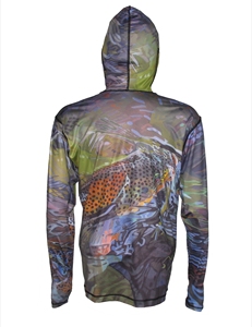 Sudadera con capucha de pesca de rendimiento para hombres con máscara facial integrada y capucha Jersey de manga larga de secado rápido para uso en la orilla del río - Product Image 6