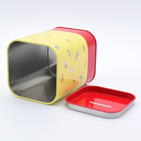 Tirelire en métal personnalisée en usine pour enfants, boîte de rangement carrée, boîte à monnaie en métal, boîte en étain avec couvercle ouvrable