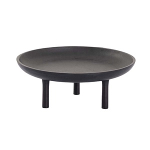 Plato de madera negro con patas de gato para decoración de mesa, plato decorativo de madera con detalles indios, plato con patas de gato, estilo indio. - Product Image 1