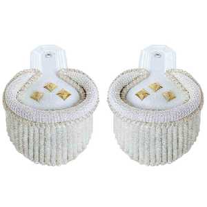 Hombreras Edición Suecia Doradas con Flecos de Cordón Plateado, Tipo Reglamentario de 1844 para General o Mariscal - Product Image 1