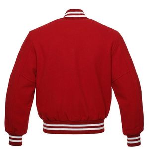 Venta al por mayor OEM personalizado primavera Vintage bombardero béisbol Varsity Chaqueta Hombre invierno abrigo lana Letterman Escuela Universidad chaqueta - Product Image 6
