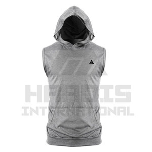 Sweats à capuche de gymnastique sans manches de haute qualité vêtements de fitness d'entraînement sweats à capuche sans manches de gymnastique personnalisés à la mode - Product Image 2