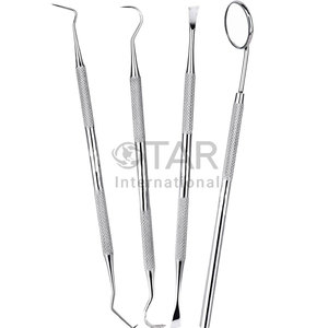 4 Pcs Dental <b>Plaque</b> Remover Teeth Cleaning Kit Professional Stainless Dental Care Set Deep Teeth Cleaning Tartar <b>Removal</b> Tooth - Product Image 1