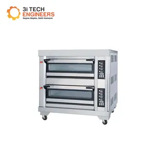 Double Deck Oven Commercial Bread Snack Machines Bakery Equipment Pizza Oven, Baking Bread Bakery Oven, 2 Deck Gas Oven Prices